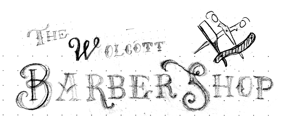 Sketch of Barber Shop Logo