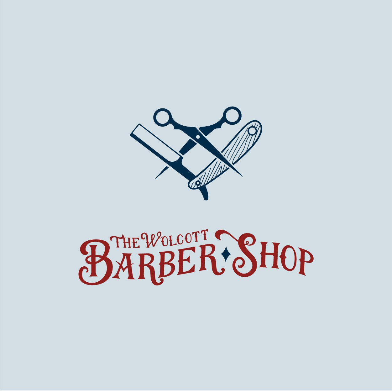 The Wolcott Barber Shop Logo